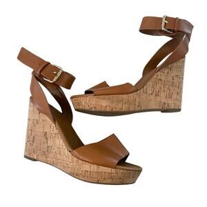 Tommy Hilfiger Brown Cork Wedges